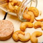 cashew nuts on a glass jar