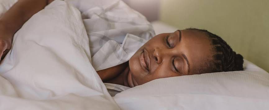 A woman having quality sleep