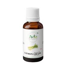 Bottle of avila lemongrass essential oil.