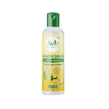 A bottle of avila lemon grass body wash.