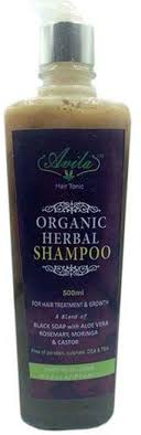 Bottle of organic herbal shampoo, 500ml.