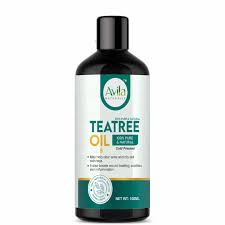 Bottle of avila tea tree oil with product label displaying uses and net content of 150ml.